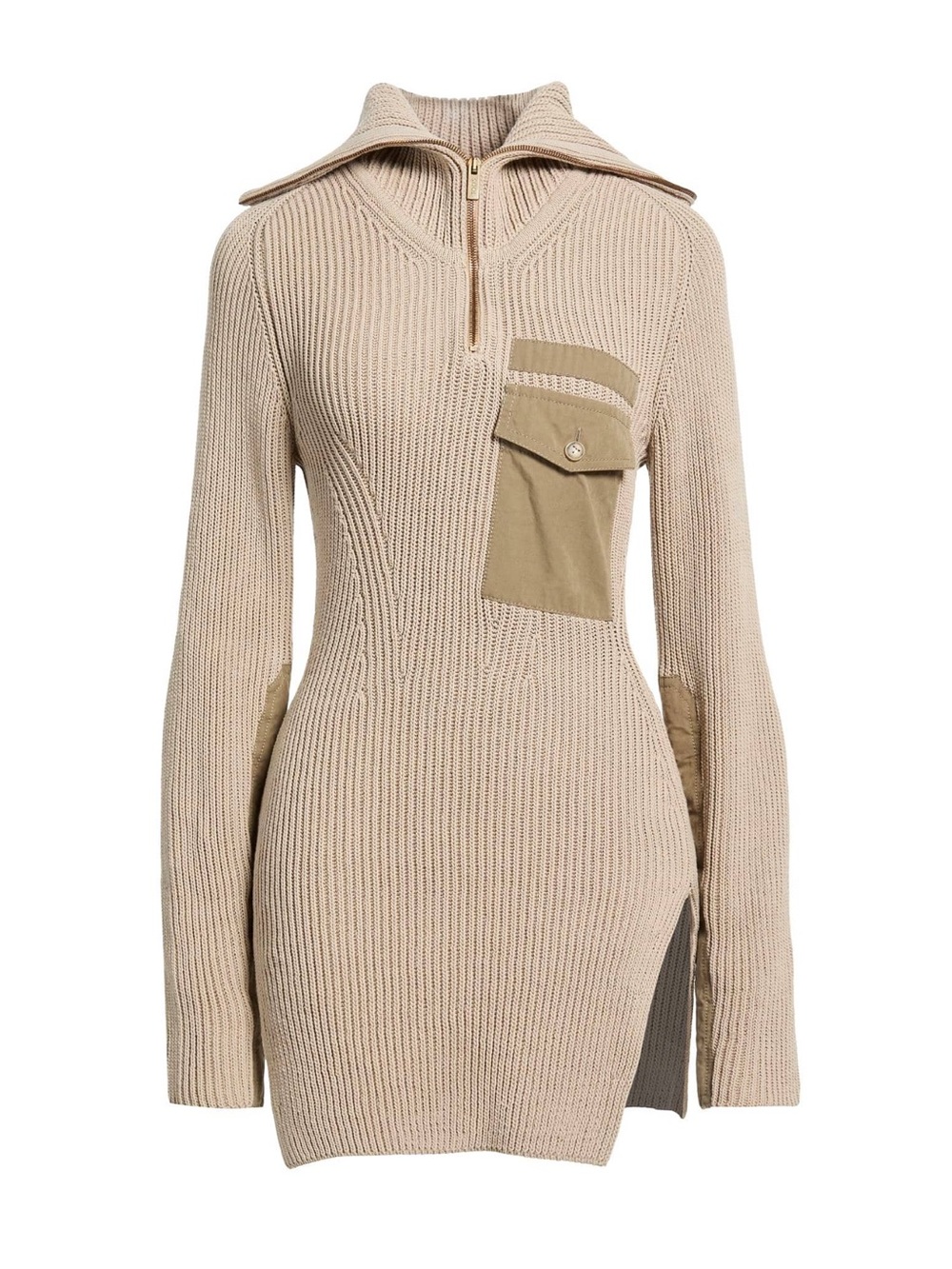 NWT Tod’s Half-Zip Ribbed Sweater, XS
